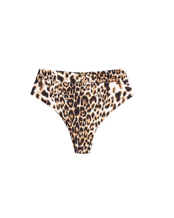 Lana High Waisted Bikini Bottom - Animal Print