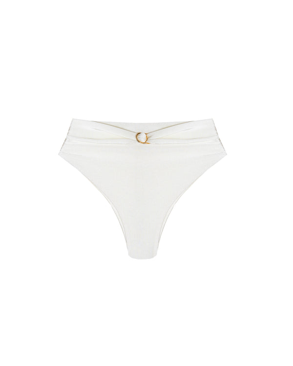 Lana High Waisted Bikini Bottom - Pearl