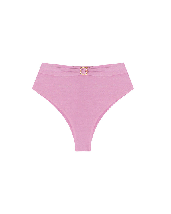 Lana High Waisted Bikini Bottom - Light Pink